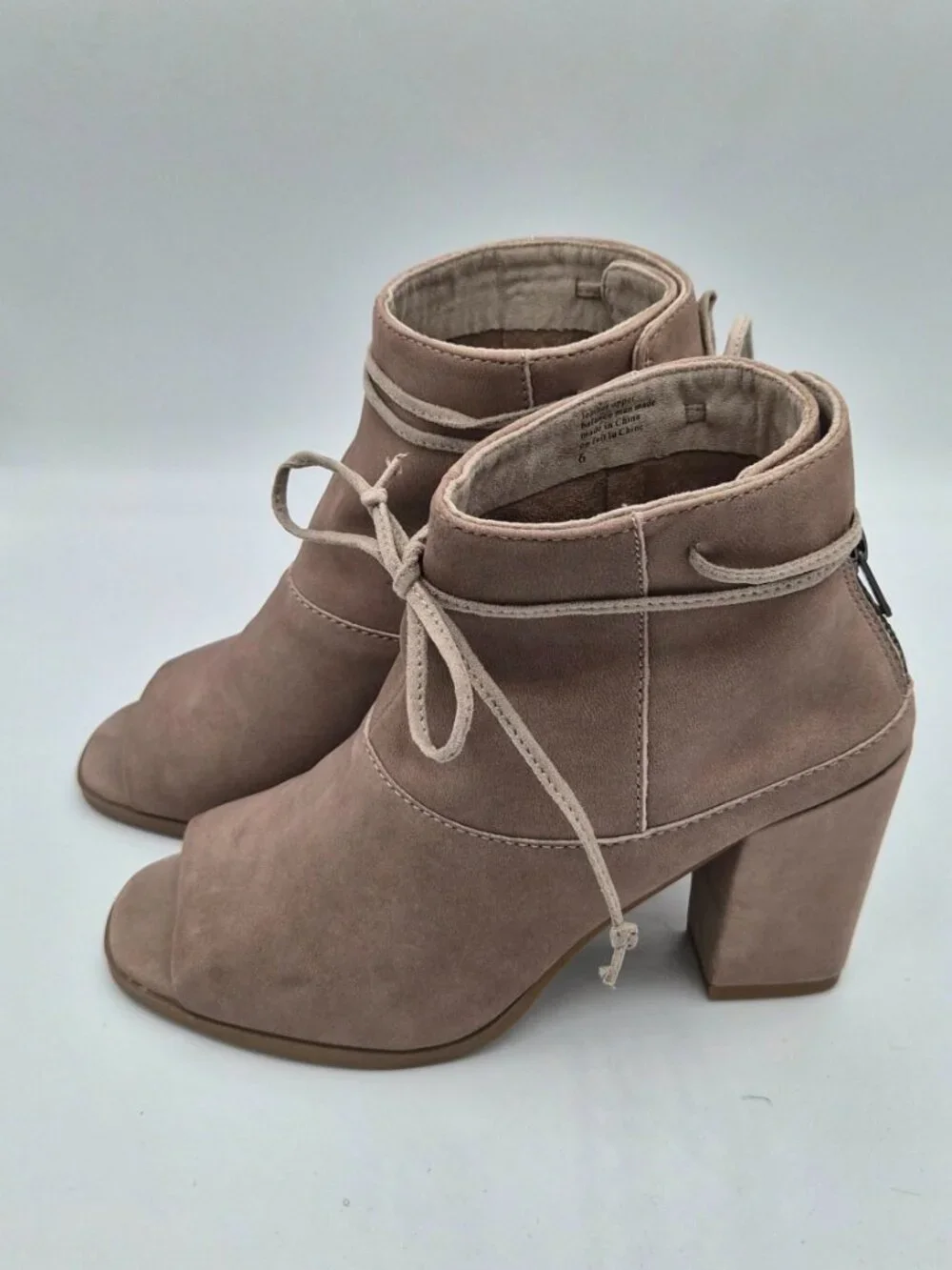 Seychelles Women Triple Threat Open Toe Booties - Taupe - Size 6